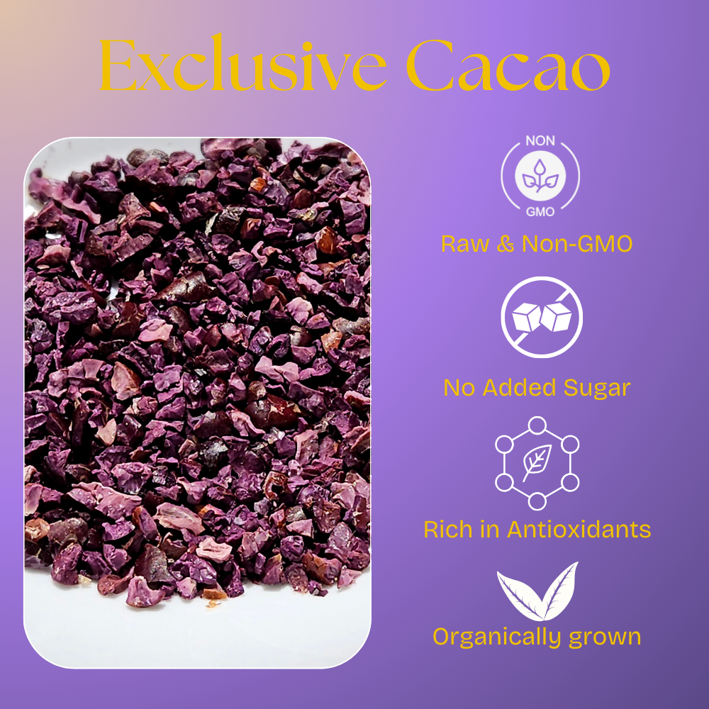 Energy Nibs 10z | 100% Raw | High Antioxidant | High Flavanol | Low Metals | 1 Month Supply