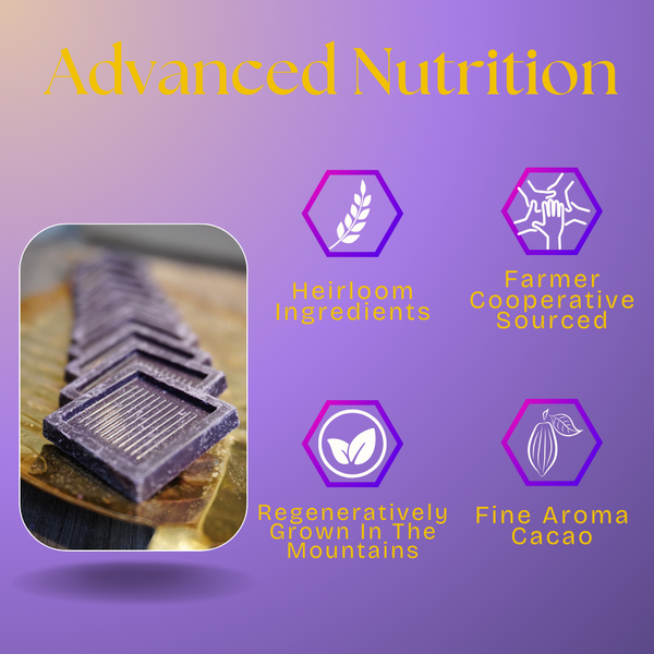 High Flavanol Dark Chocolate | Purple Chocolate | 100% Dark Chocolate | Bitter | Intense