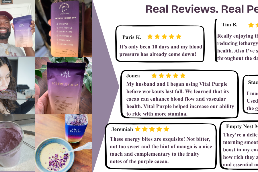 Real Reviews of Real People at Vital Purple