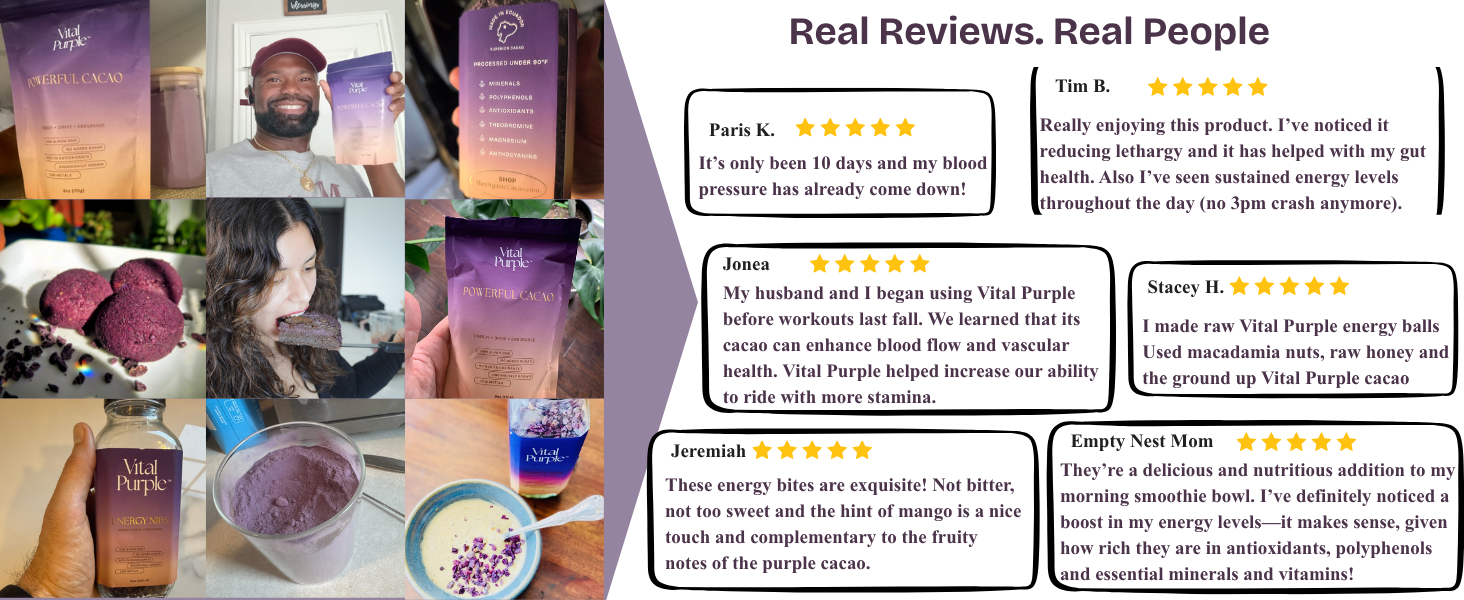 Real Reviews of Real People at Vital Purple