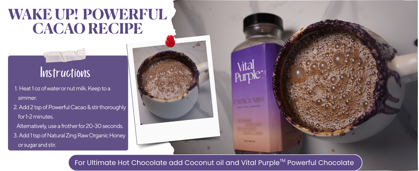 A picture of the Vital Purple High Flavanol Cocoa Powder core Recipe