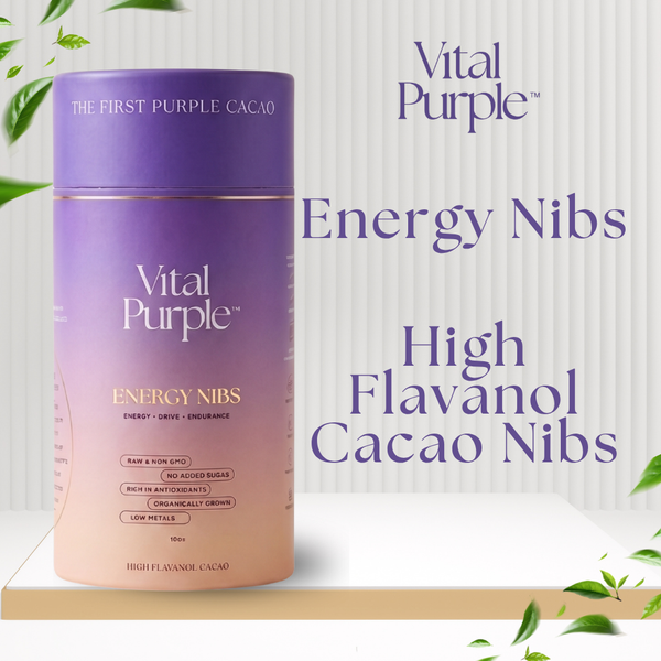 High Flavanol Cocoa Nibs 10 oz | High Antioxidant | Low Cadmium | Raw Cacao | Purple Cocoa