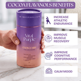 High Flavanol Cocoa Nibs 10 oz | High Antioxidant | Low Cadmium | Raw Cacao | Purple Cocoa - Vital Purple