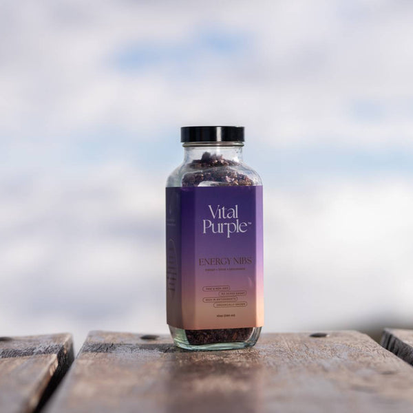 High Flavanol Cocoa Nibs 10 oz | High Antioxidant | Low Cadmium | Raw Cacao | Purple Cocoa - Vital Purple