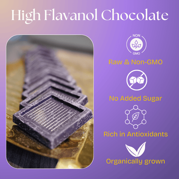 High Flavanol Dark Chocolate | 4 oz | 100% Dark Chocolate | Bitter | Intense - Vital Purple