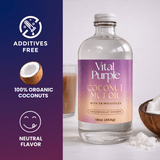 MCT Oil - Fractionated Coconut Oil - C8 - Organically Grown - Vital Purple