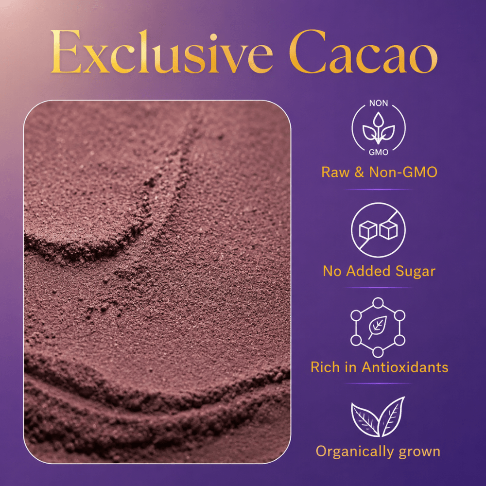 Organic High Flavanol Cocoa Powder | Purple Cacao Powder | 25% Fat - Vital Purple