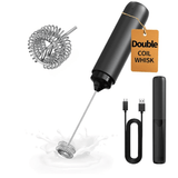 Powerful, Rechargeable Coffee/Cacao Frother Dual Coil Whisk Head Electric - Vital Purple