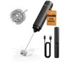 Powerful, Rechargeable Coffee/Cacao Frother Dual Coil Whisk Head Electric - Vital Purple