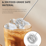 Powerful, Rechargeable Coffee/Cacao Frother Dual Coil Whisk Head Electric - Vital Purple