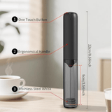 Powerful, Rechargeable Coffee/Cacao Frother Dual Coil Whisk Head Electric - Vital Purple