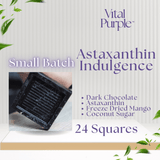 Small Batch: Astaxanthin Indulgence - 15mg per serving | 100% Dark Chocolate | High Flavanol Chocolate - Vital Purple